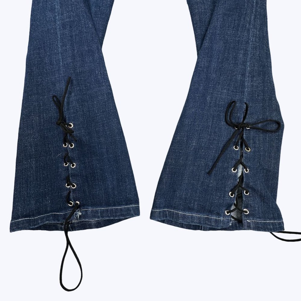 Rock & Republic Women's Blue Jeans Size 28 Kasandra Style Tie‎ Detail on Legs - Picture 2 of 8